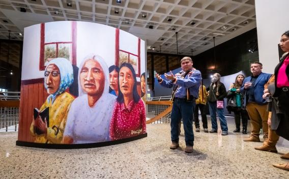 "This Land Calls Us Home" Schatten Gallery exhibit and event attendees