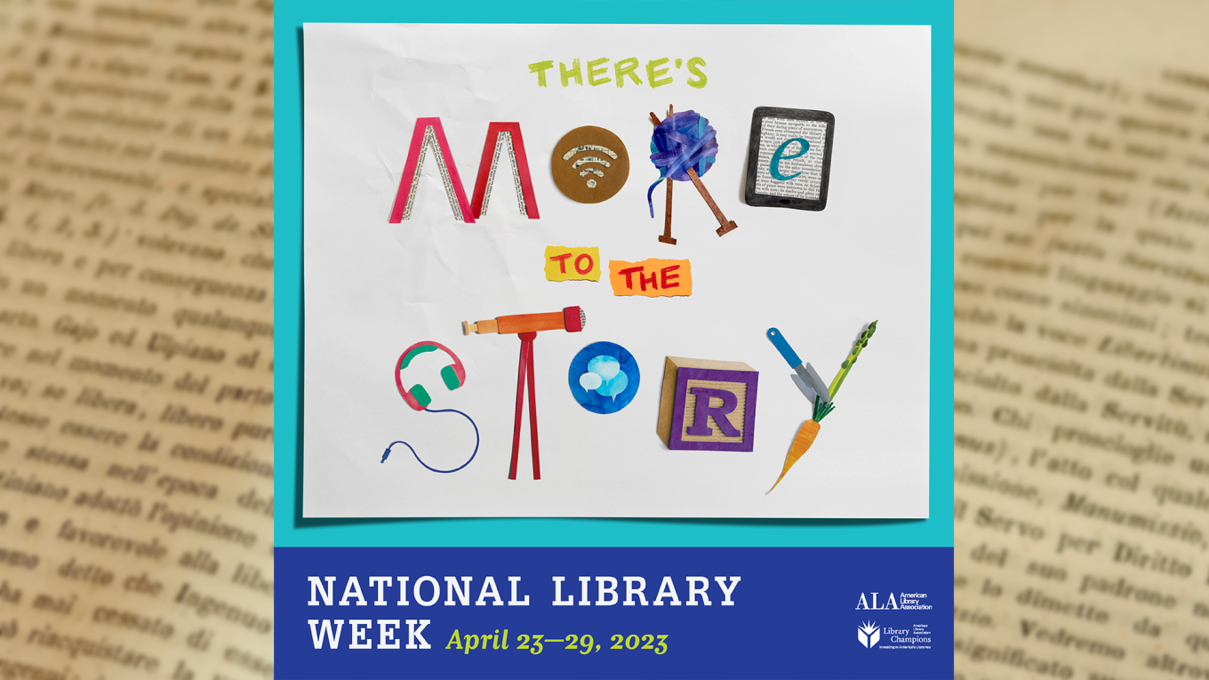 Digital Sign example 2 (horizontal orientation): National Library Week